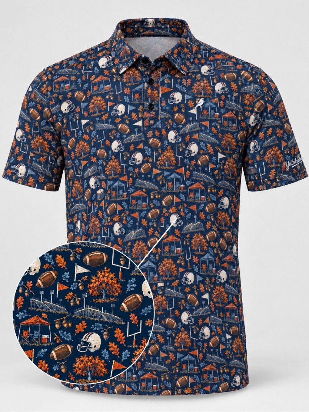 Yellowhammer Golf Men's X-Large "The Toomer's Corner" Novelty Print, Auburn